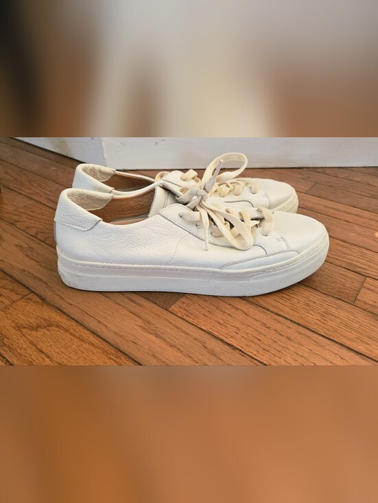 Soludos Shoes - Soludos Womens White Leather Sneaker Shoes Sz 9